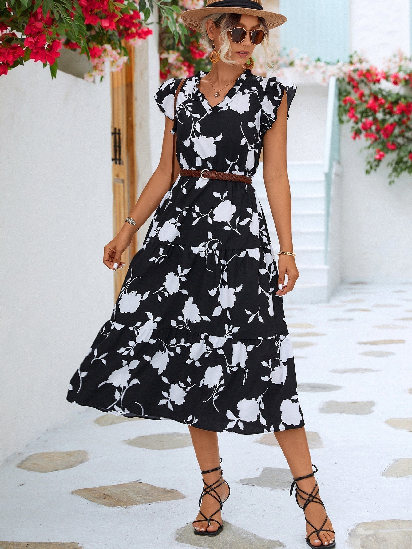 Yoselin® | Abito estivo elegante con stampa floreale