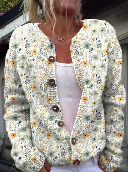 Yris® | Cardigan con motivo floreale
