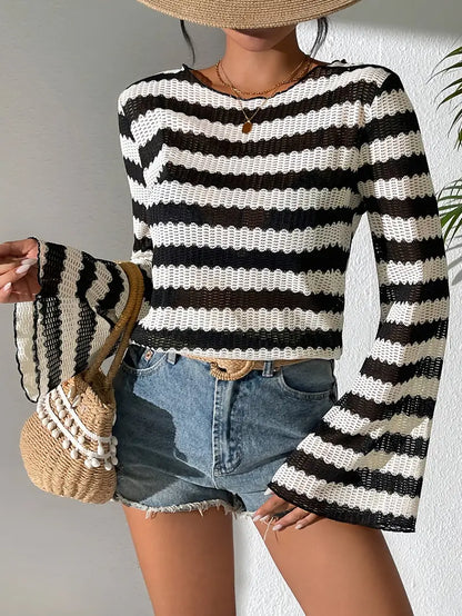 Yoselin® | Top in maglia con maniche a campana