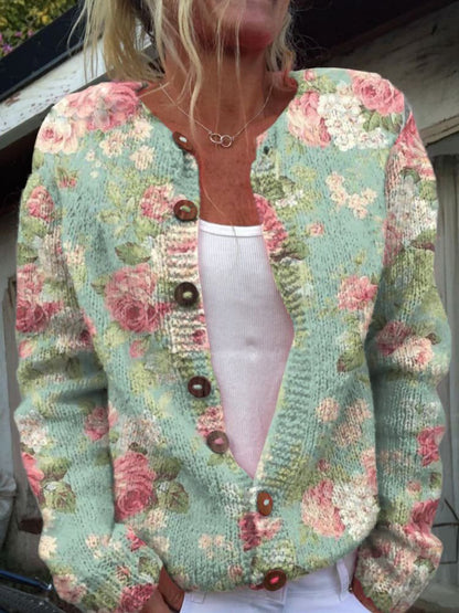 Yris® | Cardigan con motivo floreale
