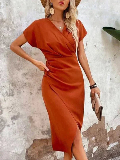 Abigail® | Abito midi chic con scollo a V