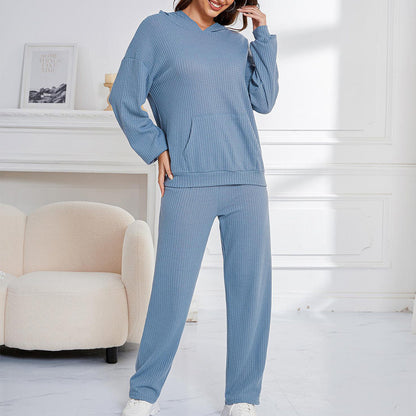 Zahira® | Completo con felpa a maniche lunghe e pantaloni con spalle scese