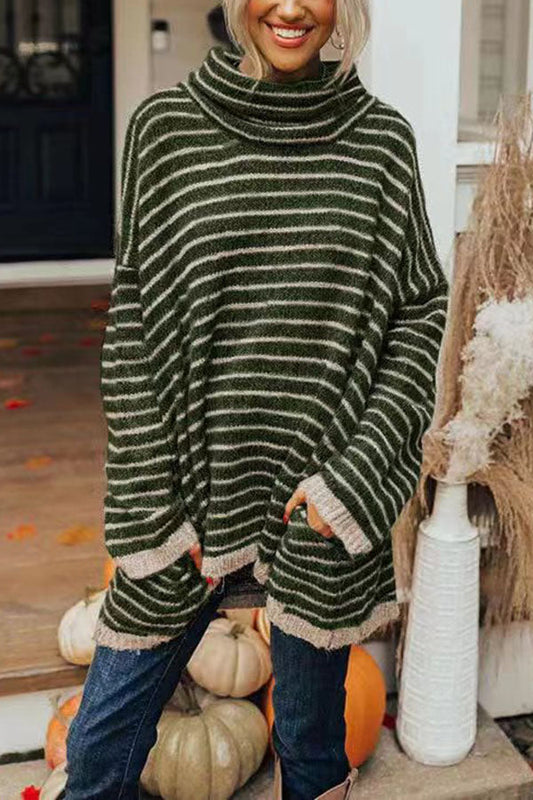 Zulema® | Maglione tunica perfetto con righe e tasche