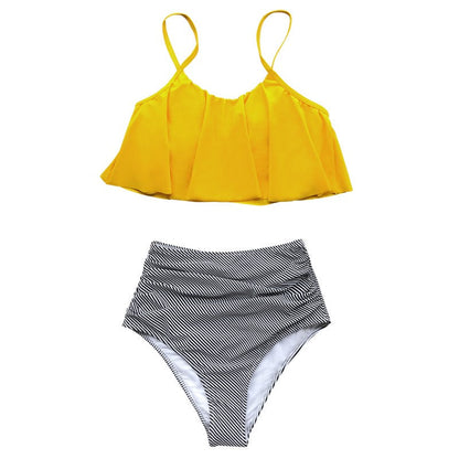 Kizkitza® | Bikini con top arricciato e slip a vita alta