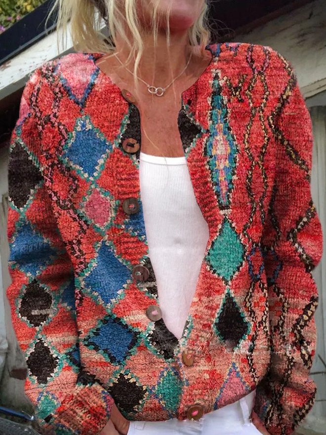 Yris® | Cardigan con motivo floreale