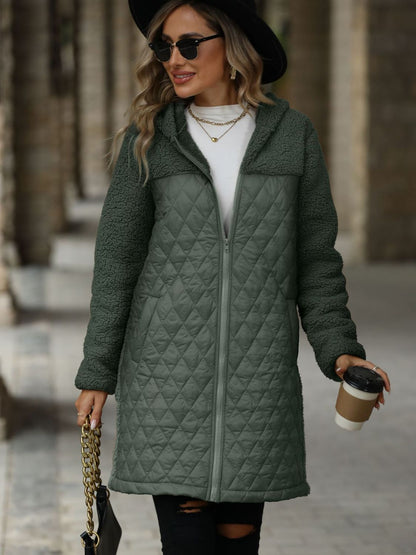 Zaira® | Cappotto strutturato, a maniche lunghe, con zip e cappuccio