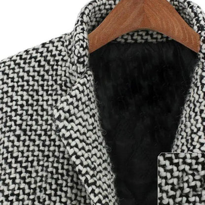 Yasmina® | Cappotto lungo pied de poule per eleganza e comodità