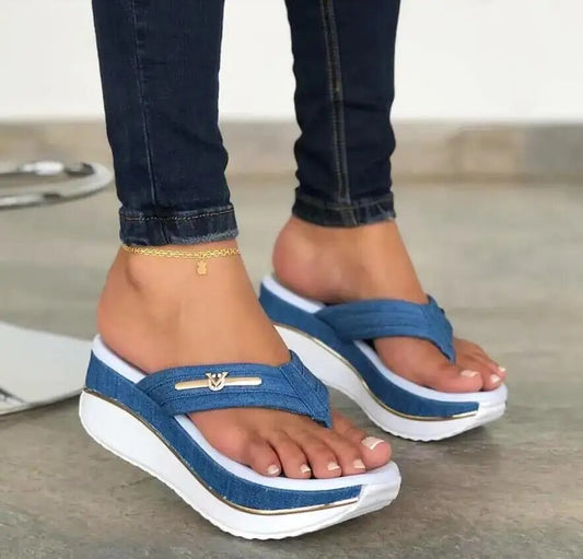 Yara® | Eleganti sandali con zeppa spessa da donna