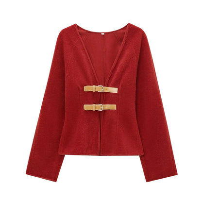 Xochitl® | Cappotto vintage in lana con fibbia