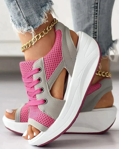 Mila® | Sandali muffin stringati