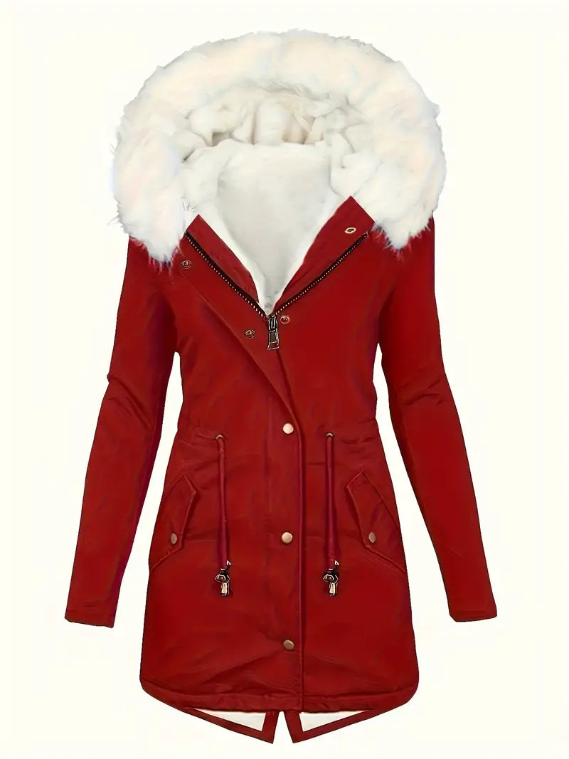 Zoraida® | Cappotto parka con bordi morbidi e cappuccio