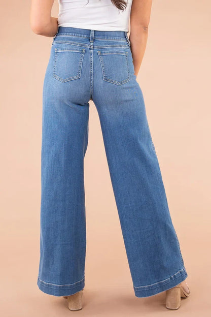 Zulema® | Jeans svasati a vita alta
