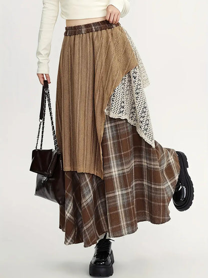 Yolanda® | Gonna lunga a quadri in stile boho