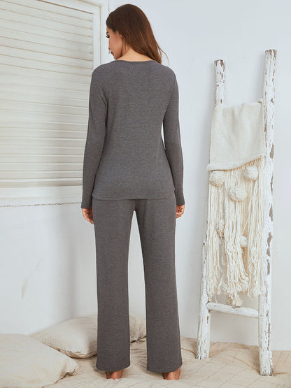 Samantha® | Set camicia a maniche lunghe e pantaloni con risvolti