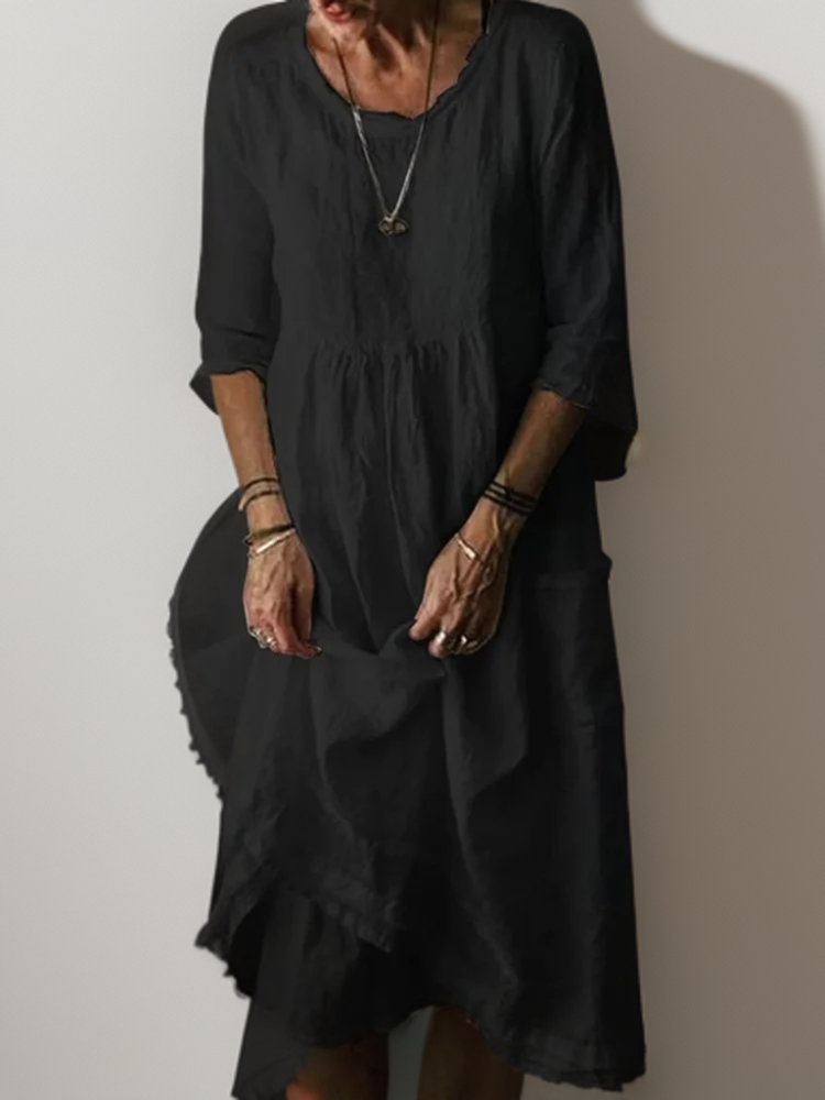 Yoselin® | Abito maxi con girocollo ampio