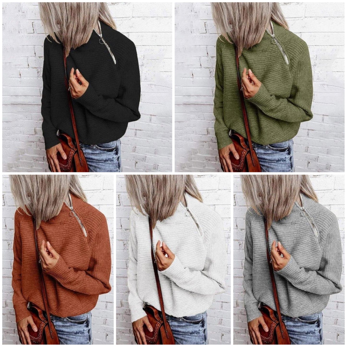Yseult® | Maglia morbida con colletto e zip