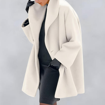 Abigail® | Cappotto in lana antivento con collo sciallato