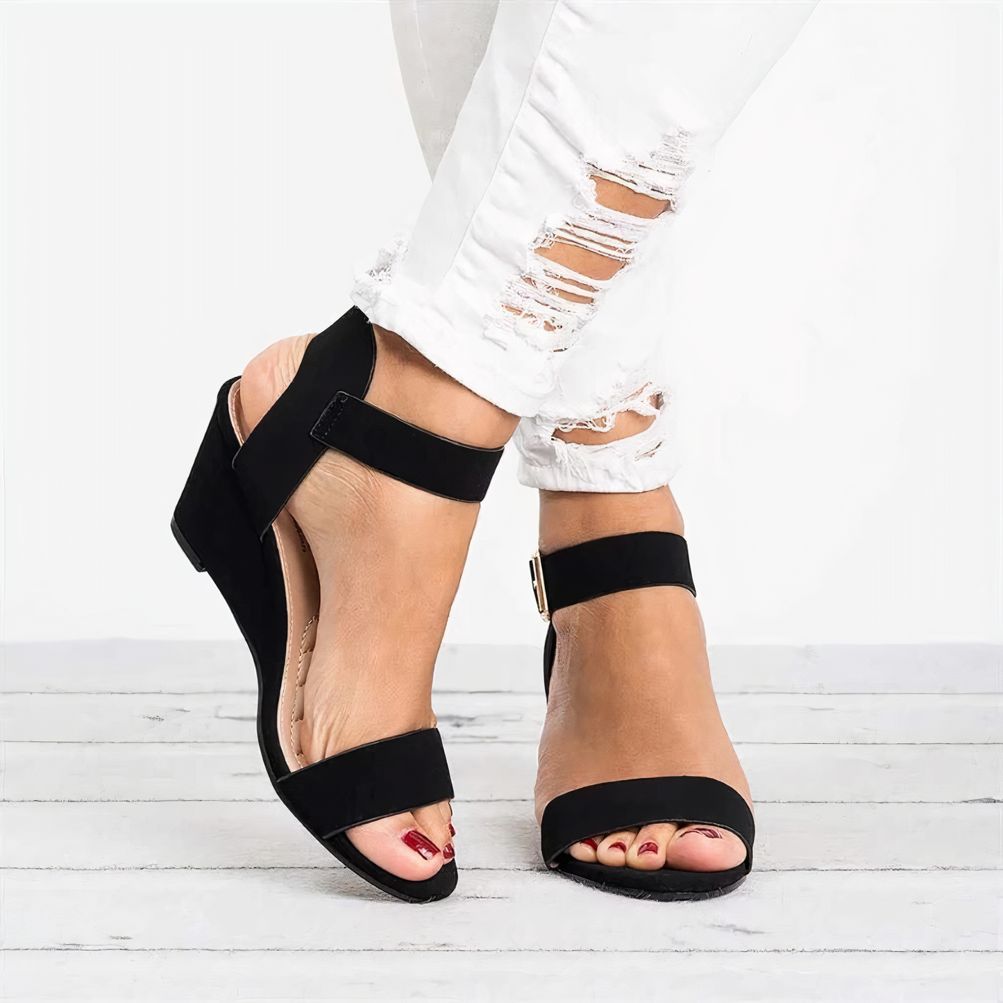 Kayleigh® | Sandali con zeppa ortopedici con supporto ortopedico