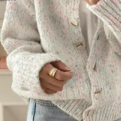 Yadira® | Cardigan in stile urbano con pois colorati da donna