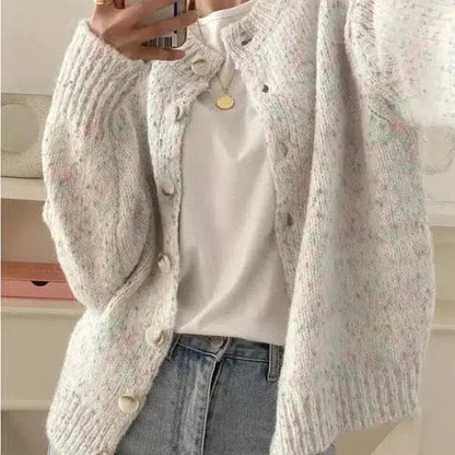 Yadira® | Cardigan in stile urbano con pois colorati da donna