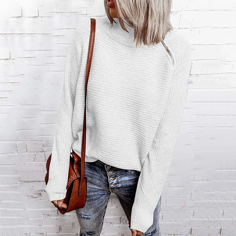 Yseult® | Maglia morbida con colletto e zip