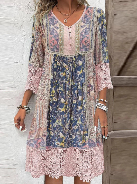 Yvonne® | Elegante abito Boho realizzato in cotone di alta qualità